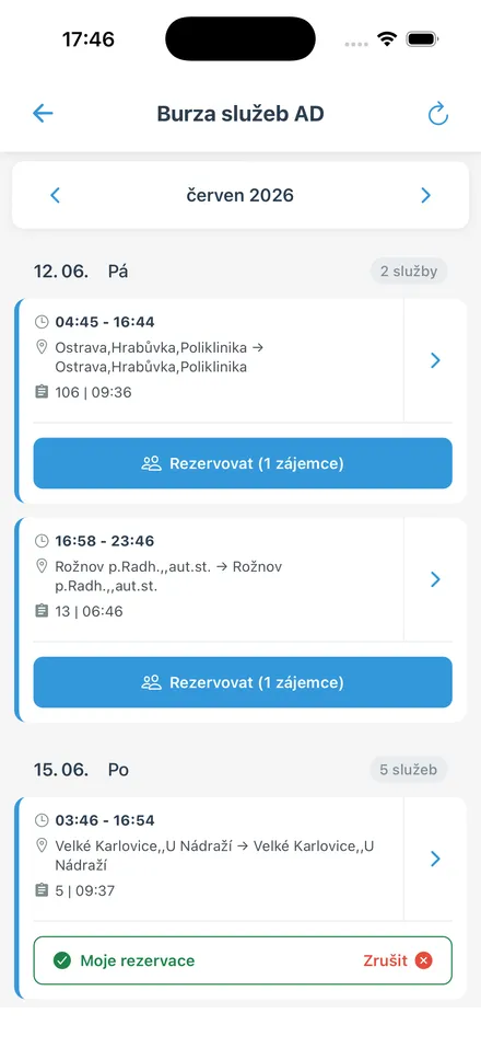 Nabídka volných služeb
