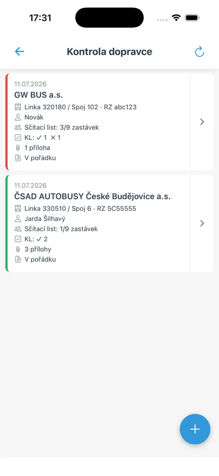 Přehled kontrol