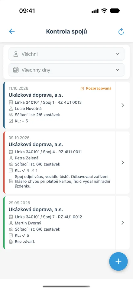Přehled kontrol