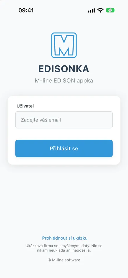 Přihlášení do aplikace