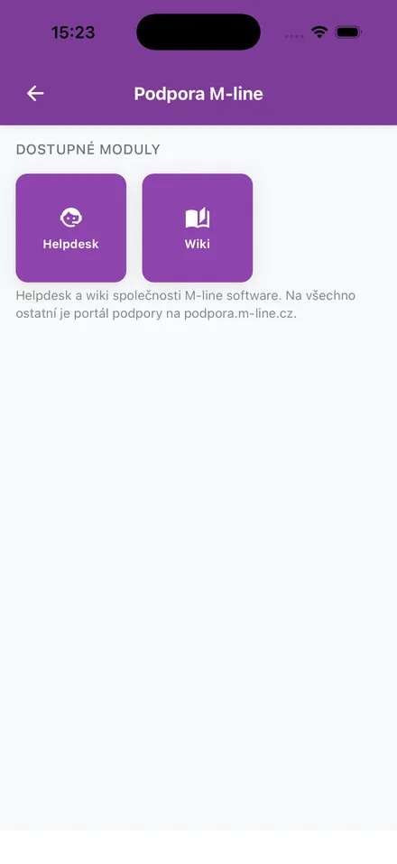 Podpora M-line - rozcestník