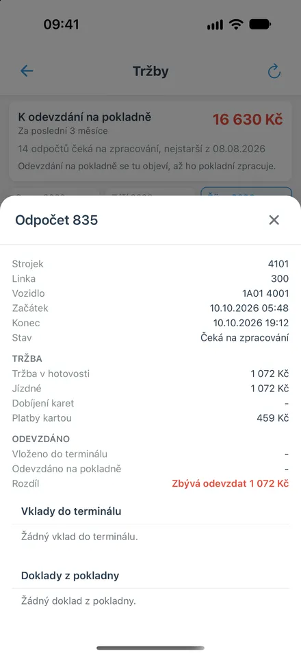 Detail odpočtu