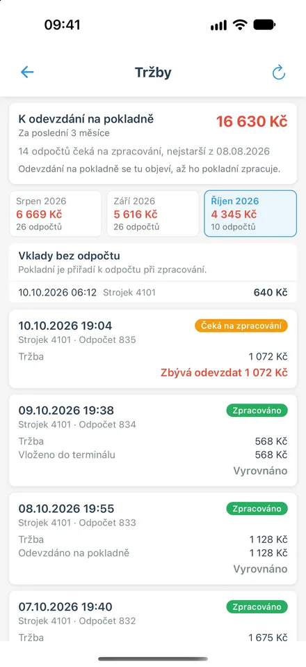 Přehled tržeb